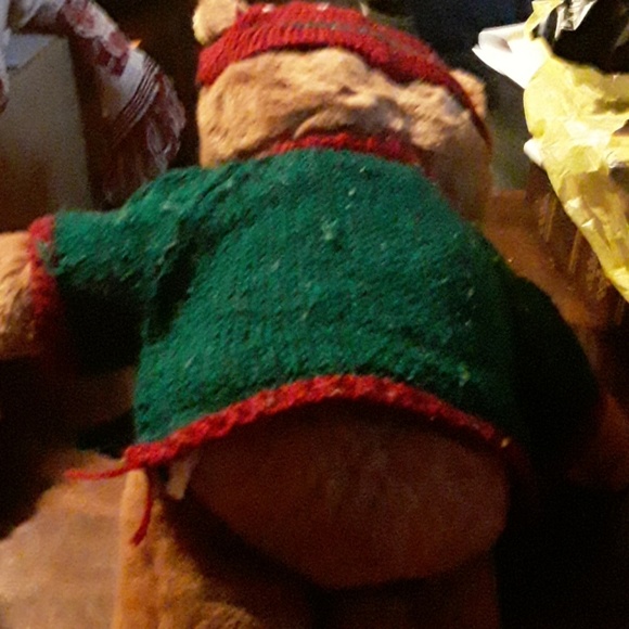 Stuffed  Christmas  Teddy bear  with clothes. - Picture 3 of 3